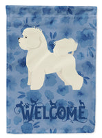 Bichon Frise Welcome Flag Canvas House Size CK6225CHF