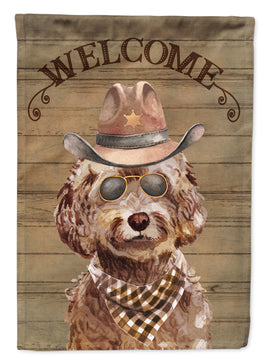 Brown Cockapoo Country Dog Flag Garden Size CK6295GF