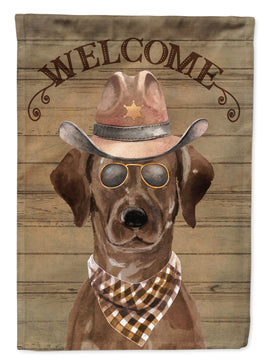 Chocolate Labrador Retriever Country Dog Flag Canvas House Size CK6297CHF