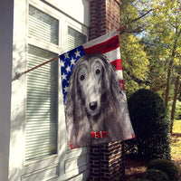 Afghan Hound American Flag Flag Canvas House Size CK6383CHF