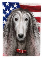 Afghan Hound American Flag Flag Canvas House Size CK6383CHF