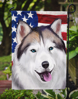 Alaskan Husky American Flag Flag Garden Size CK6389GF