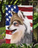 Alaskan Klee Kai American Flag Flag Garden Size CK6390GF