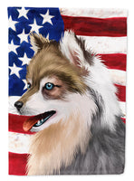 Alaskan Klee Kai American Flag Flag Garden Size CK6390GF