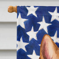 American Pit Bull Terrier American Flag Flag Canvas House Size CK6401CHF