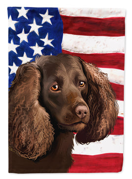 American Water Spaniel  American Flag Flag Garden Size CK6402GF