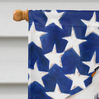 Ariegeois Dog American Flag Flag Canvas House Size CK6407CHF