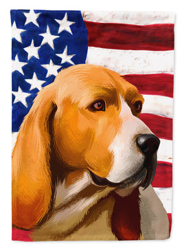 Artois Hound Dog American Flag Flag Canvas House Size CK6409CHF