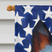 Australian Cattle Dog American Flag Flag Canvas House Size CK6410CHF