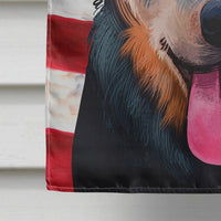 Australian Cattle Dog American Flag Flag Canvas House Size CK6410CHF