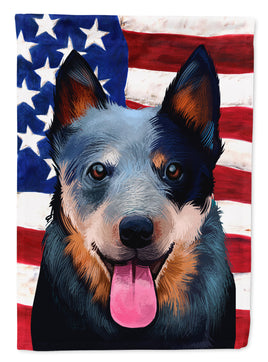 Australian Cattle Dog American Flag Flag Canvas House Size CK6410CHF