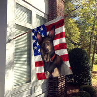 Australian Kelpie American Flag Flag Canvas House Size CK6411CHF