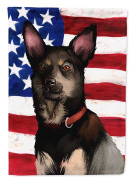 Australian Kelpie American Flag Flag Canvas House Size CK6411CHF