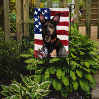 Australian Kelpie American Flag Flag Garden Size CK6411GF