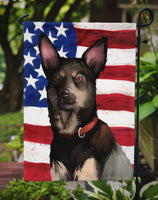 Australian Kelpie American Flag Flag Garden Size CK6411GF