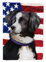 Australian Shepherd  American Flag Flag Canvas House Size CK6412CHF