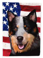 Australian Stumpy Tail Cattle Dog American Flag Flag Canvas House Size CK6413CHF