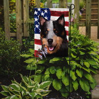 Australian Stumpy Tail Cattle Dog American Flag Flag Garden Size CK6413GF