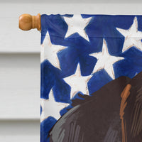 Austrian Black and Tan Hound American Flag Flag Canvas House Size CK6414CHF