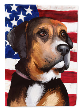 Austrian Black and Tan Hound American Flag Flag Canvas House Size CK6414CHF