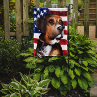 Austrian Black and Tan Hound American Flag Flag Garden Size CK6414GF