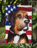 Austrian Black and Tan Hound American Flag Flag Garden Size CK6414GF