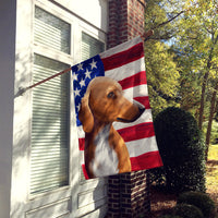 Azawakh Hound American Flag Flag Canvas House Size CK6416CHF