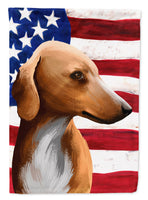 Azawakh Hound American Flag Flag Canvas House Size CK6416CHF