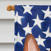 Basenji American Flag Flag Canvas House Size CK6417CHF