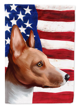 Basenji American Flag Flag Canvas House Size CK6417CHF