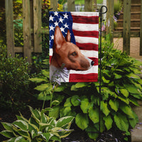 Basenji American Flag Flag Garden Size CK6417GF