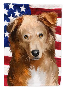 Basque Shepherd Dog American Flag Flag Canvas House Size CK6418CHF