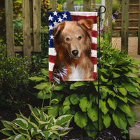 Basque Shepherd Dog American Flag Flag Garden Size CK6418GF