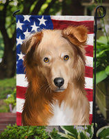 Basque Shepherd Dog American Flag Flag Garden Size CK6418GF