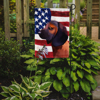 Bavarian Mountain Hound American Flag Flag Garden Size CK6420GF