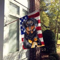 Beauceron American Flag Flag Canvas House Size CK6424CHF