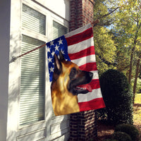 Belgian Malinois American Flag Flag Canvas House Size CK6428CHF