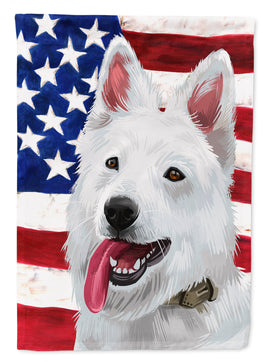 Berger Blanc Suisse American Flag Flag Garden Size CK6431GF