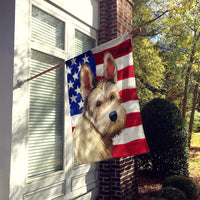 Berger Picard Dog American Flag Flag Canvas House Size CK6432CHF