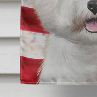 Bichon Frise  American Flag Flag Canvas House Size CK6434CHF