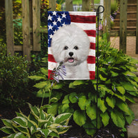 Bichon Frise  American Flag Flag Garden Size CK6434GF