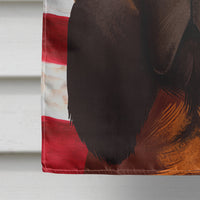 Bloodhound Dog American Flag Flag Canvas House Size CK6440CHF