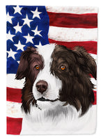 Border Collie Dog American Flag Flag Canvas House Size CK6447CHF