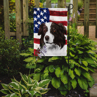 Border Collie Dog American Flag Flag Garden Size CK6447GF