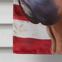 Boxer Dog American Flag Flag Canvas House Size CK6454CHF