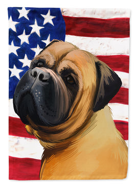 Bullmastiff Dog American Flag Flag Canvas House Size CK6469CHF