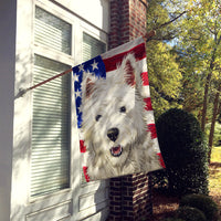 Cairn Terrier Dog American Flag Flag Canvas House Size CK6471CHF