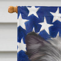 Canadian Eskimo Dog American Flag Flag Canvas House Size CK6473CHF