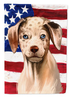 Catahoula Leopard Dog American Flag Flag Garden Size CK6479GF