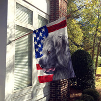 Caucasian Shepherd Dog American Flag Flag Canvas House Size CK6481CHF